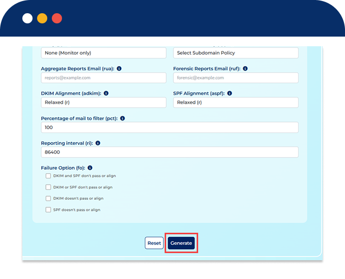 DMARC TXT Record Generator – Step-by-step guide to generate