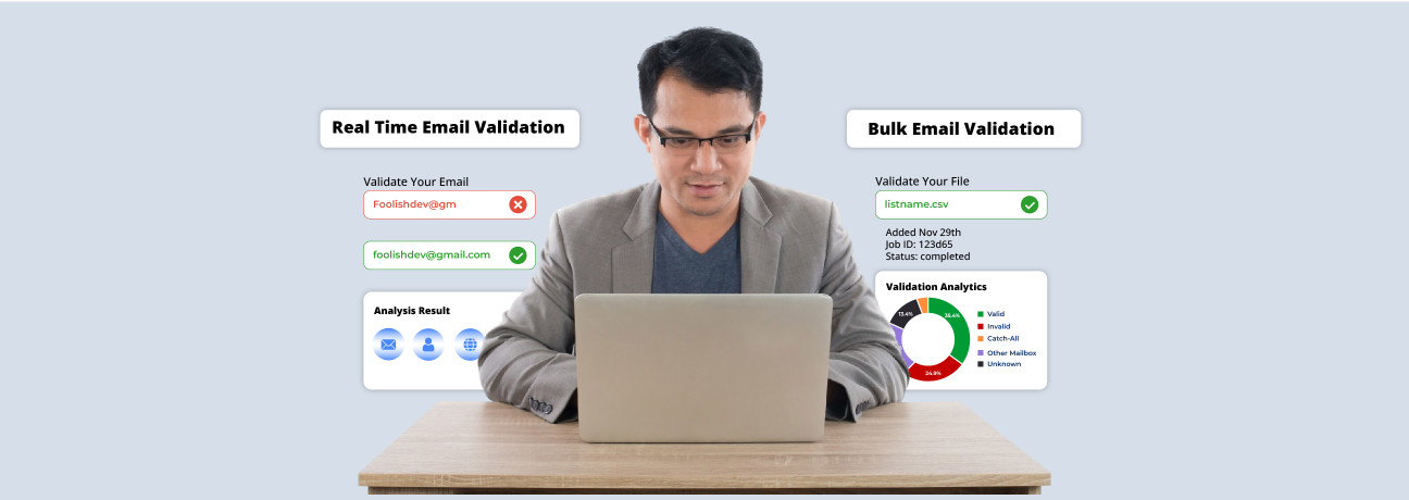 Comparing real-time and bulk email validation processes - ExactVerify