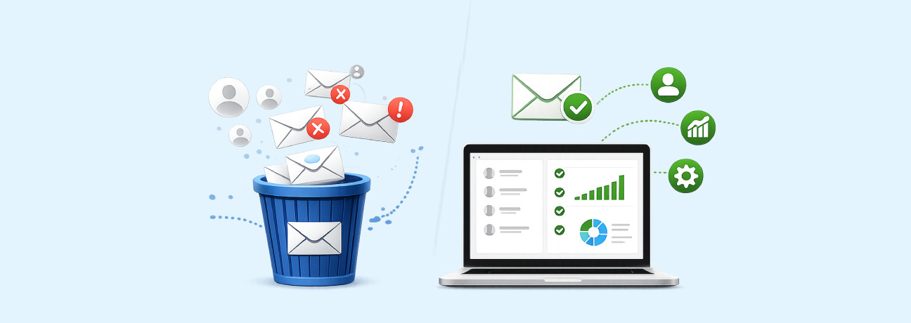 Difference between email list cleaning and list management